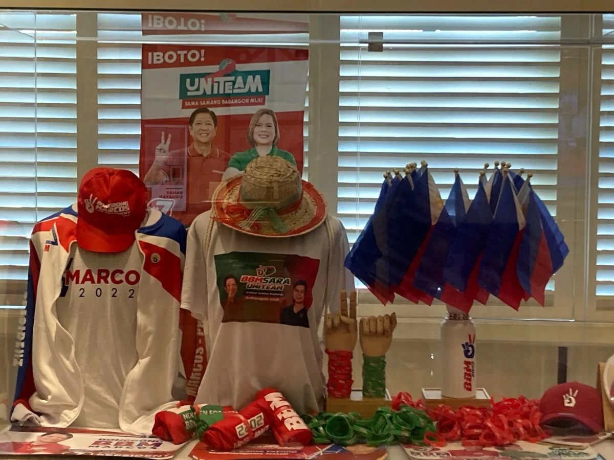 WHAT ONCE WAS Campaign materials from the 2022 presidential election are prominently on display