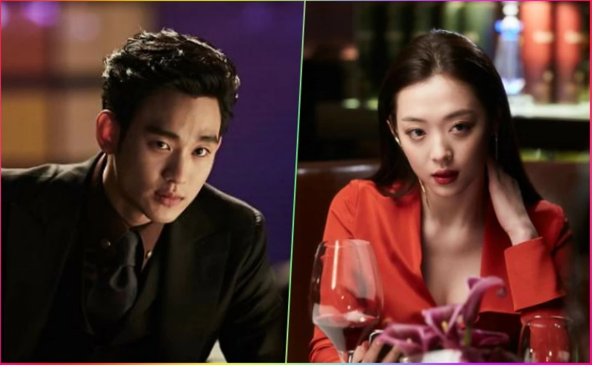 Korean actor Kim Soo-hyun (left) and Sulli in the film "Real" (Photos from the Korean Film Council) 