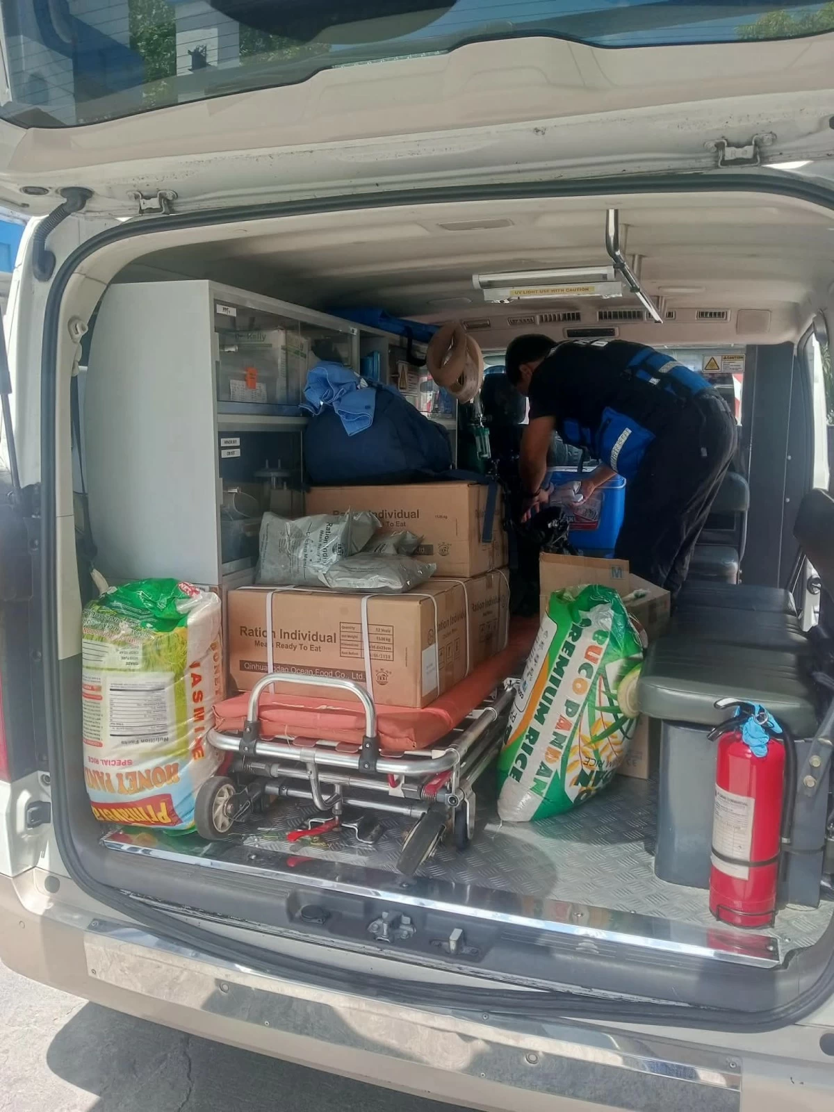 The Pasig City government deploys 15 personnel from its Fire and Rescue Unit and Pasig Emergency Unit to Angeles City, Pampanga on Sunday afternoon, May 24, to assist in search and rescue operations following the collapse of an under-construction nine-storey concrete building. (Photos from Pasig PIO/Facebook)