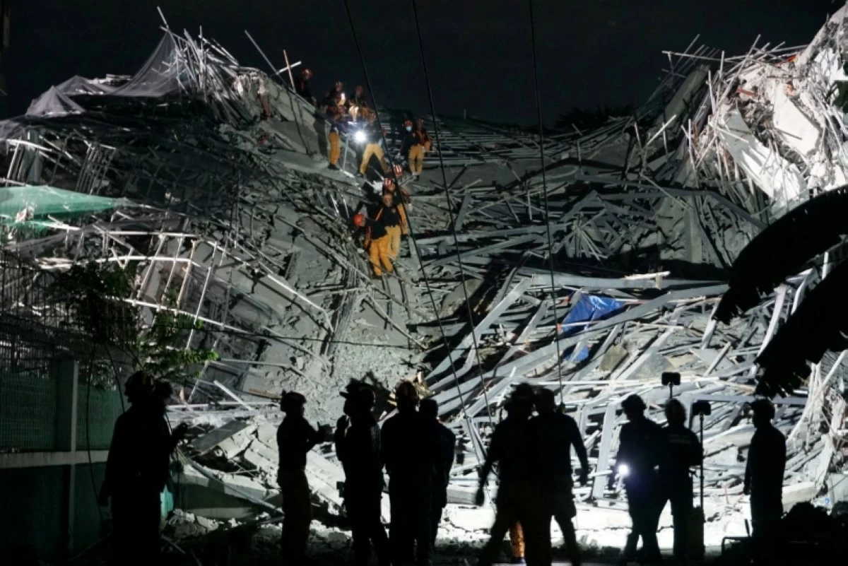 The search and rescue operations at the collapsed structure in Angeles City, Pampanga (Photo from the Bureau of Fire Protection Central Luzon) 