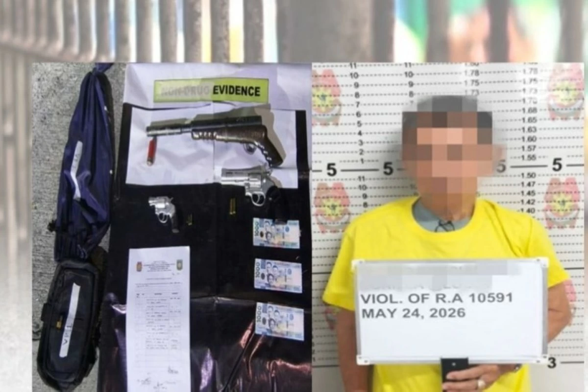 Several firearms and bullets were seized from a 70-year-old suspect in Plaridel, Bulacan. (Photo from Bulacan PPO)