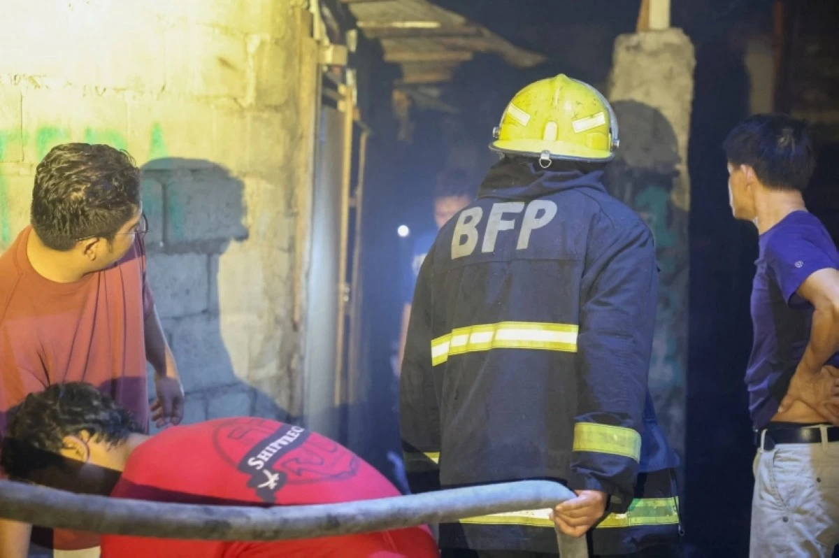 The fire in Barangay Sta. Ana, Taguig on May 25 (Photo from the Taguig City government) 
