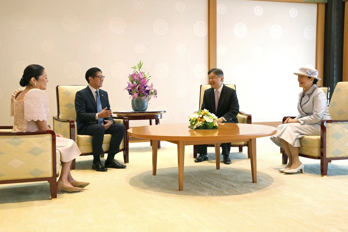 Japan's Emperor Naruhito and Empress Masako meet with Philippine President Ferdinand Marcos Jr. and his wife in the
