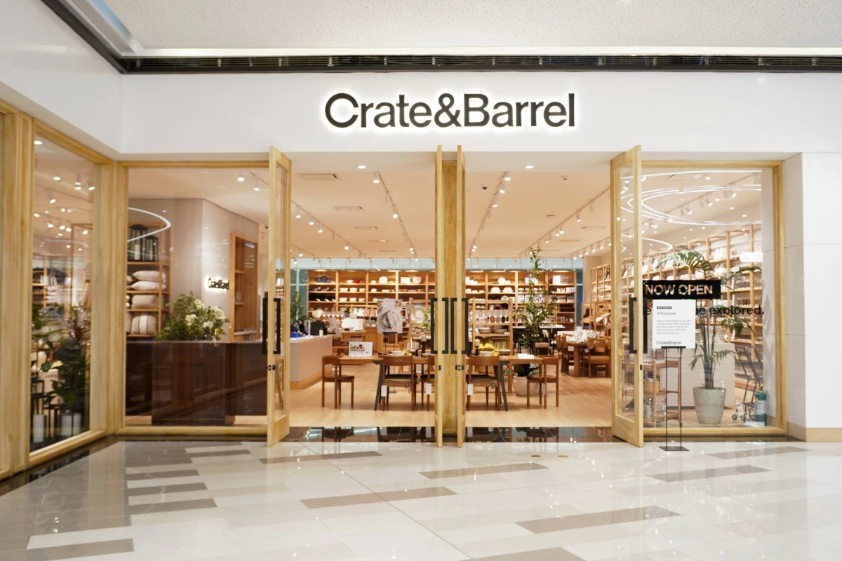 The facade of Crate and Barrel store at SM Aura in Taguig City (Photos: Crate and Barrel)