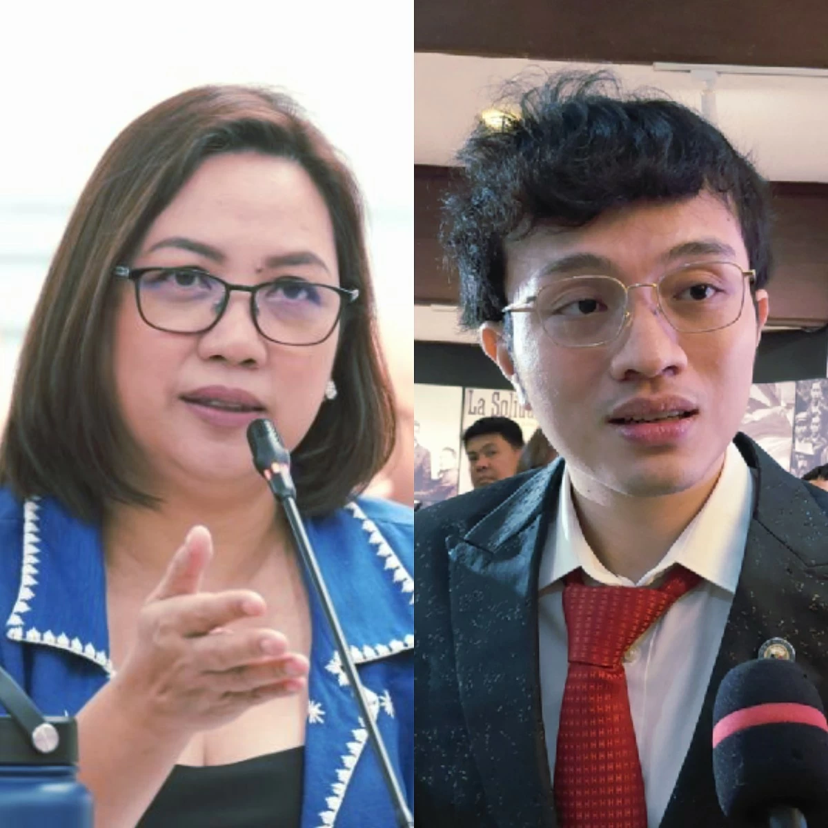 Iloilo 1st district Rep. Janette Garin (left), Cavite 4th district Rep. Francisco "Kiko" Barzaga (PPAB, MANILA BULLETIN)