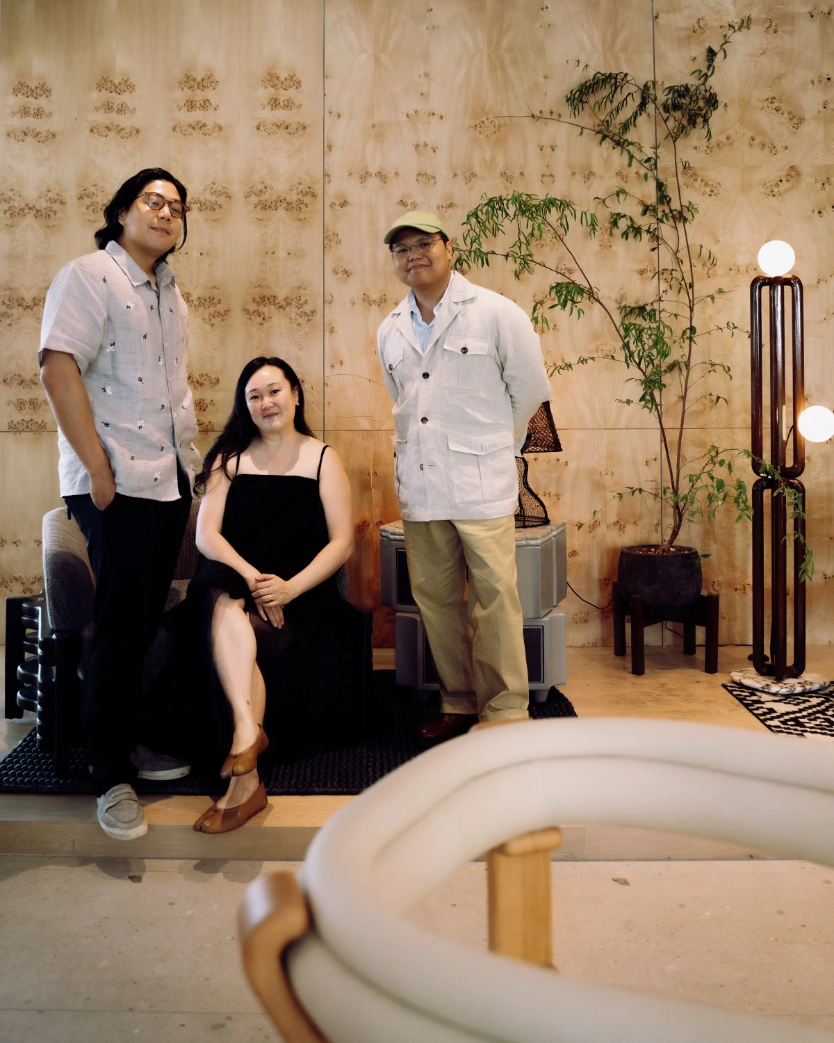 Tahanan founders Carlo and Thea Yu, together with their new collection's designer, Architect Brian Ver 