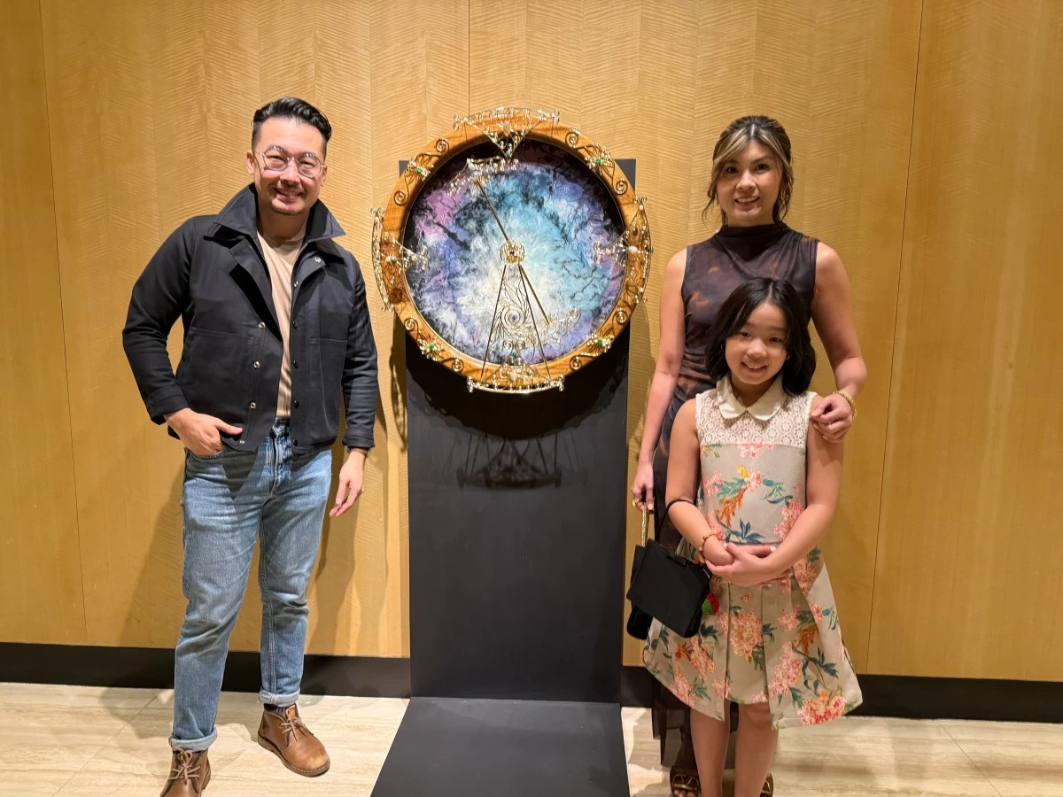 Artist Ivan Co with Dior and their daughter