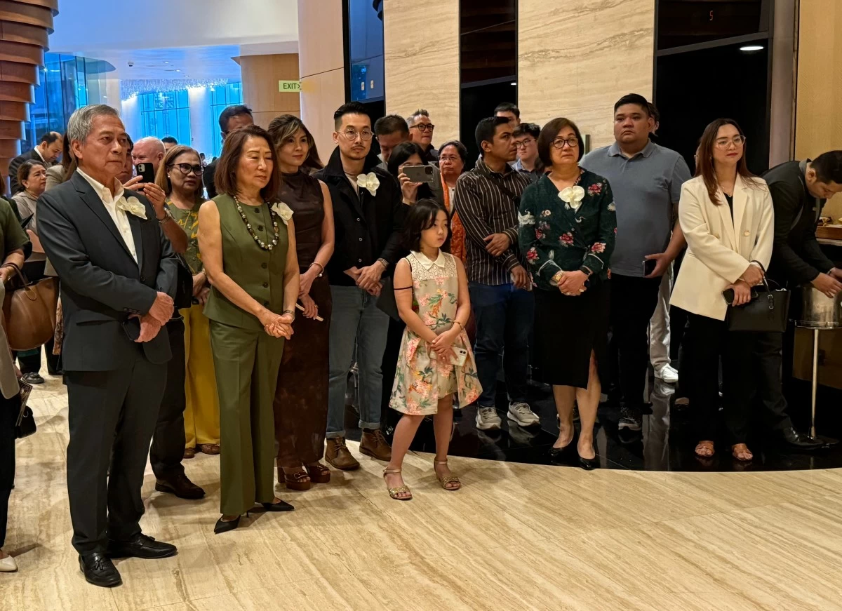 At the formal opening of the exhibit