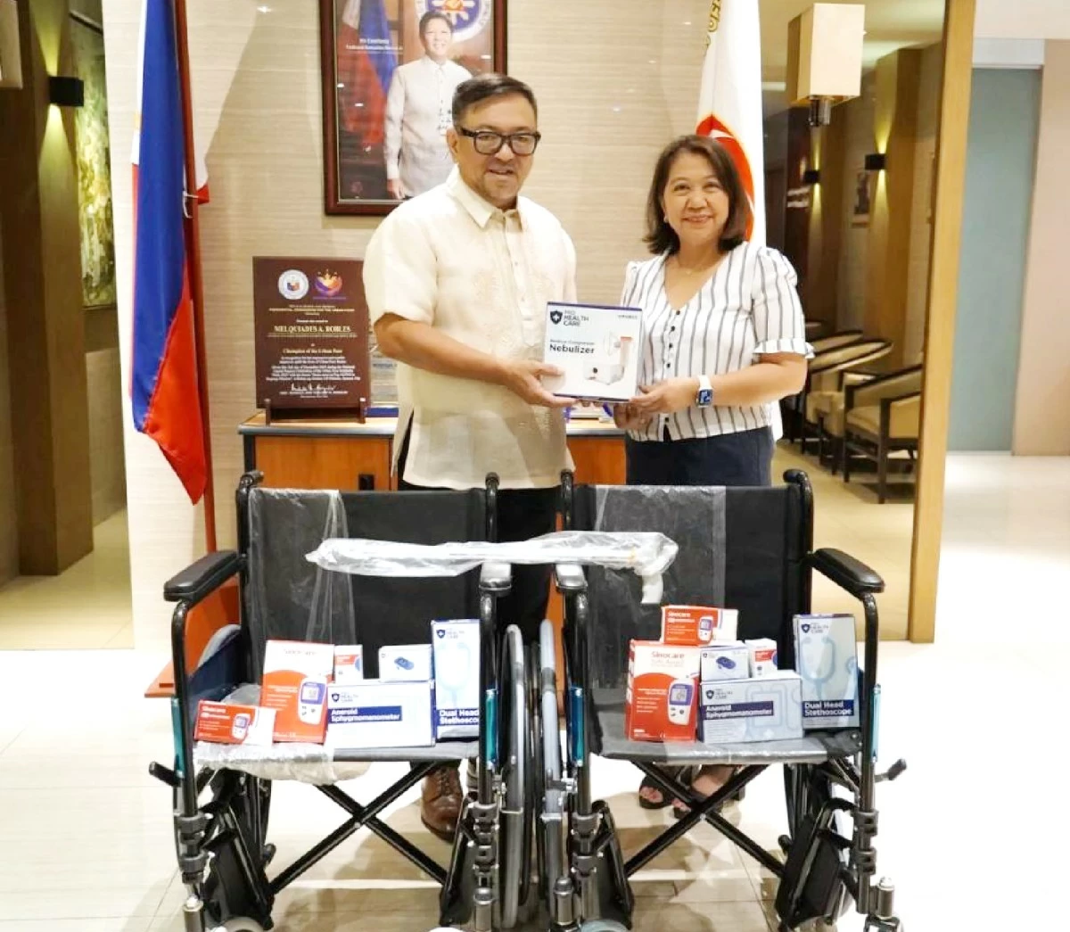 PCSO provides mobility aids, medical equipment to San Teodoro, Oriental Mindoro
