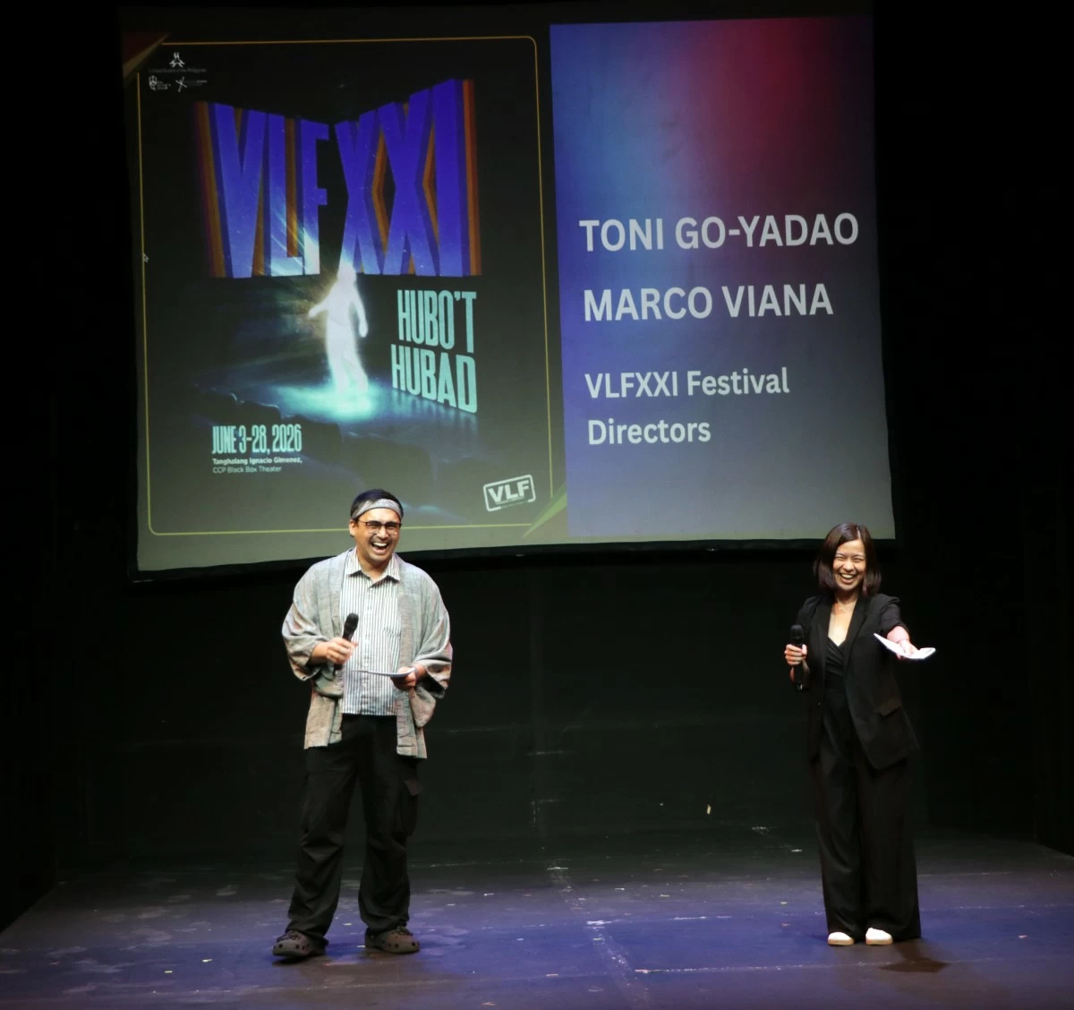 BEHIND THE STAGE Marco Viana and Toni Go-Yadao, VLF XXI festival directors 