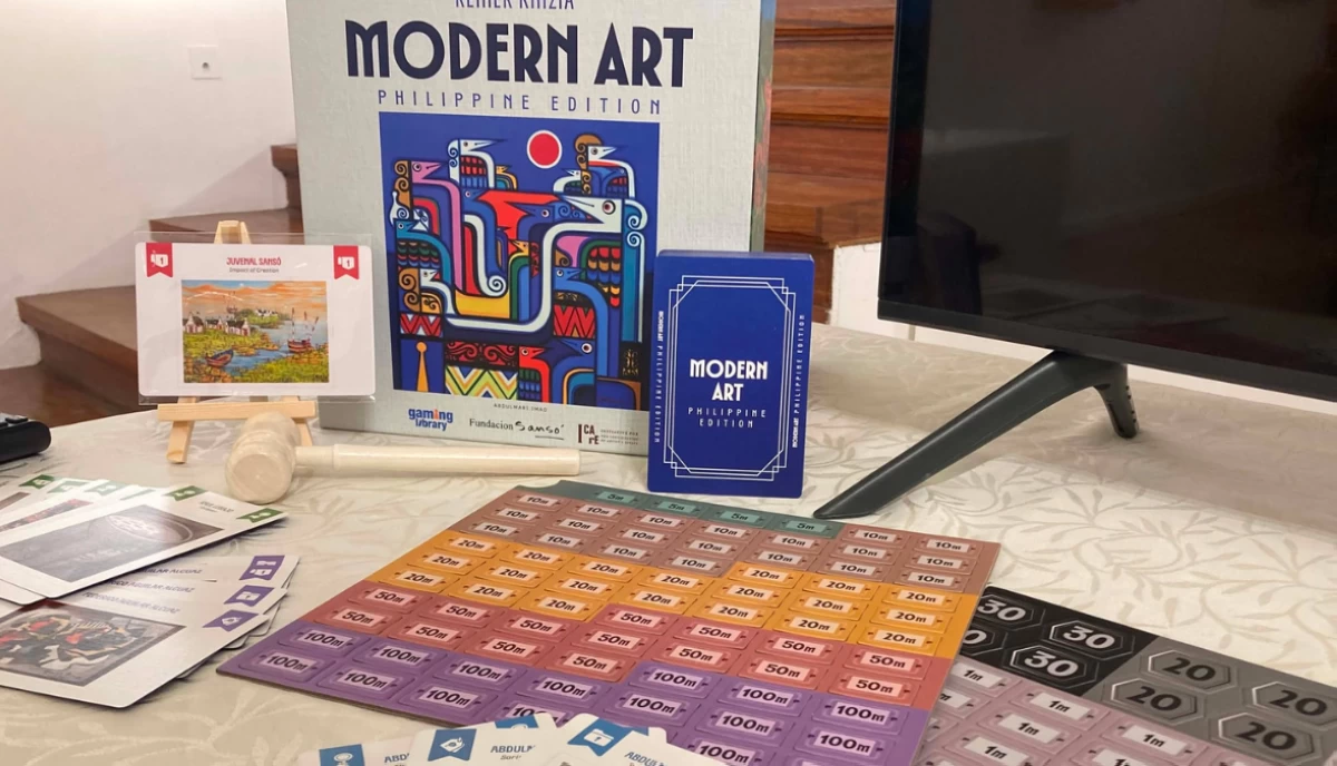 ALL IN Reiner Knizia's 'Modern Art' is a board game that has players vying for the top artworks for their museums (Photos: Poch Eulalia/Manila Bulletin Lifestyle)