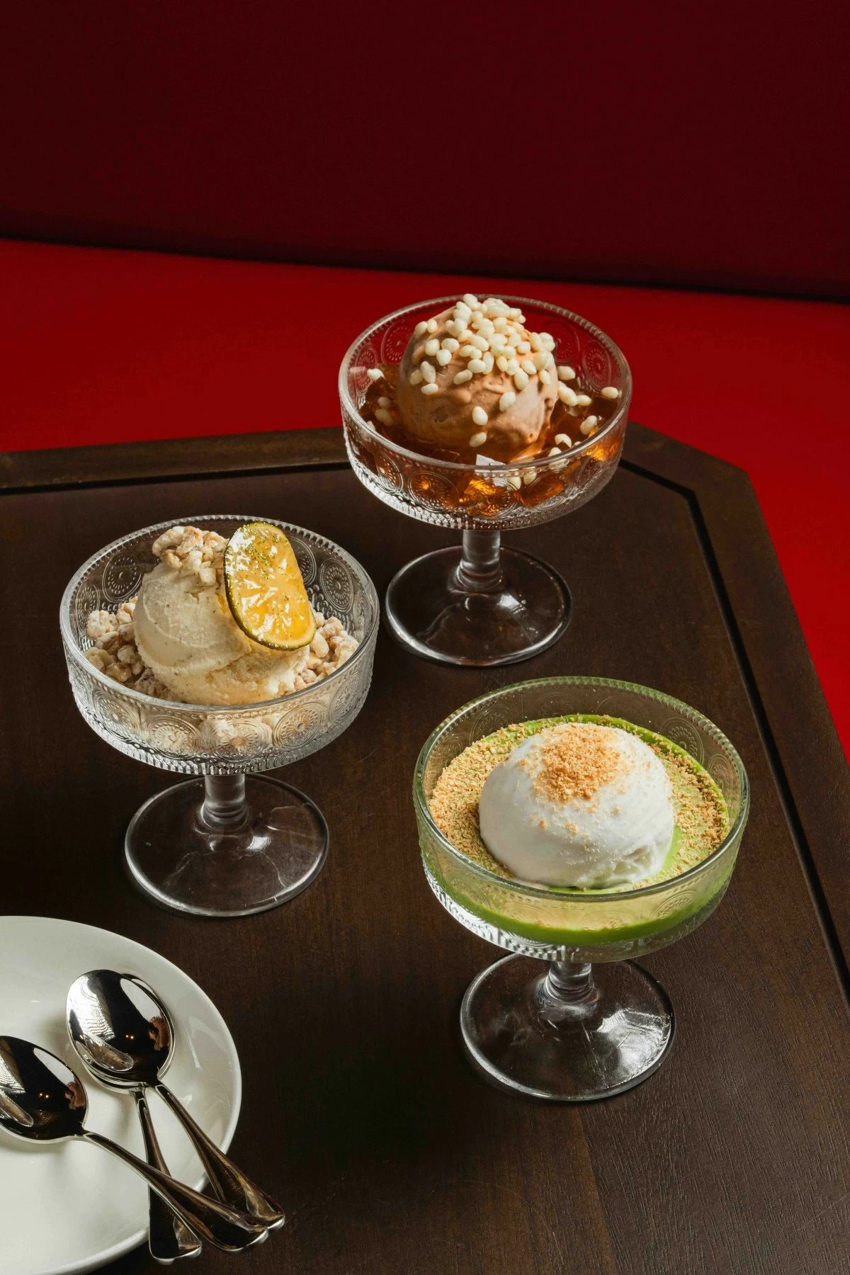 SCOOPS OF SUMMER Some Thai's seasonal ice cream collection features Coconut Pandan, Thai Milk Tea, and Kaffir Lime flavors inspired by classic Thai desserts and ingredients (Photo: Some Thai)