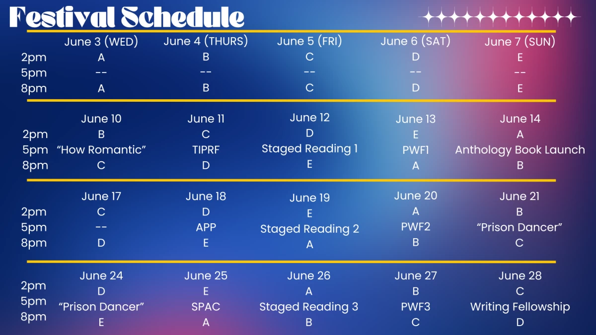 VLF XXI Hubo't Hubad festival schedule