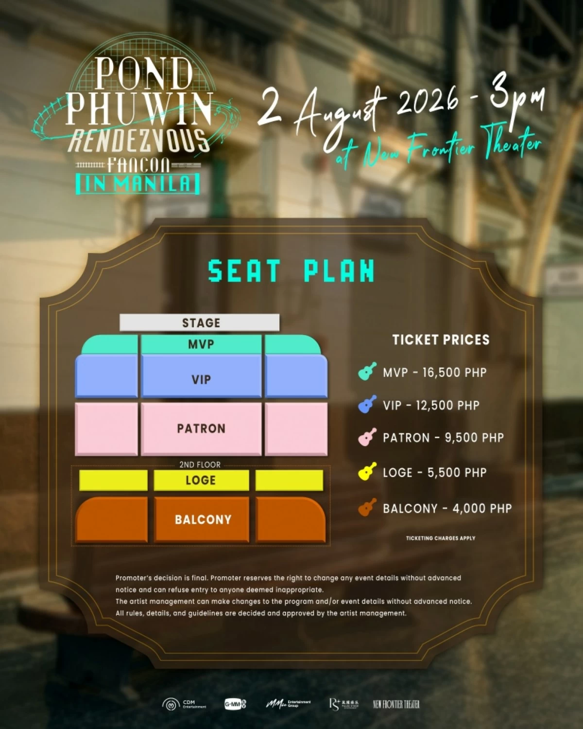Seat plan (CDM Entertainment) 