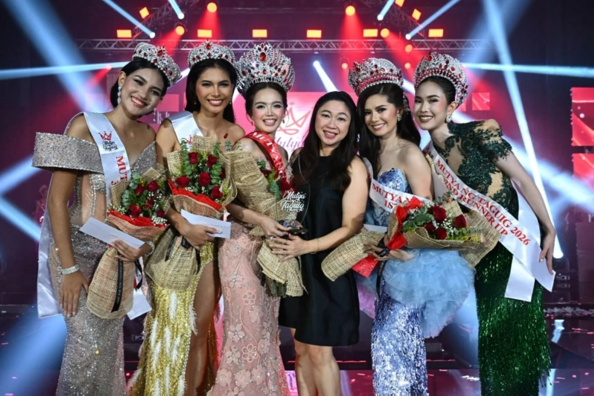 Taguig Mayor Lani Cayetano with the winners of the Mutya ng Taguig 2026 (Photo from Mayor Cayetano's Facebook account)
