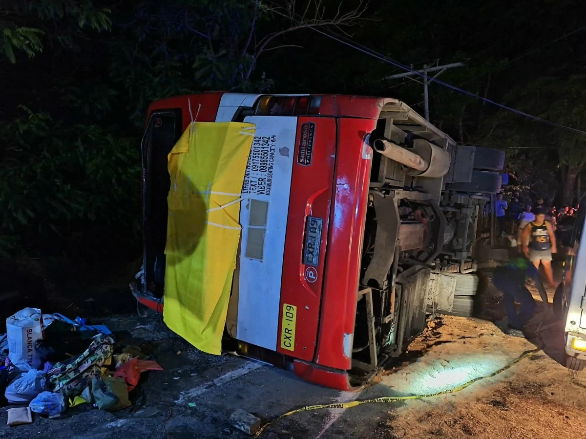 ONE of the ill-fated buses in Tuba, Benguet. (FB) 