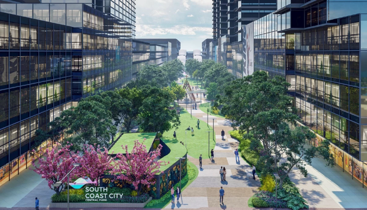 South Coast City’s Central Park (Photo: Ayala Land Inc.)