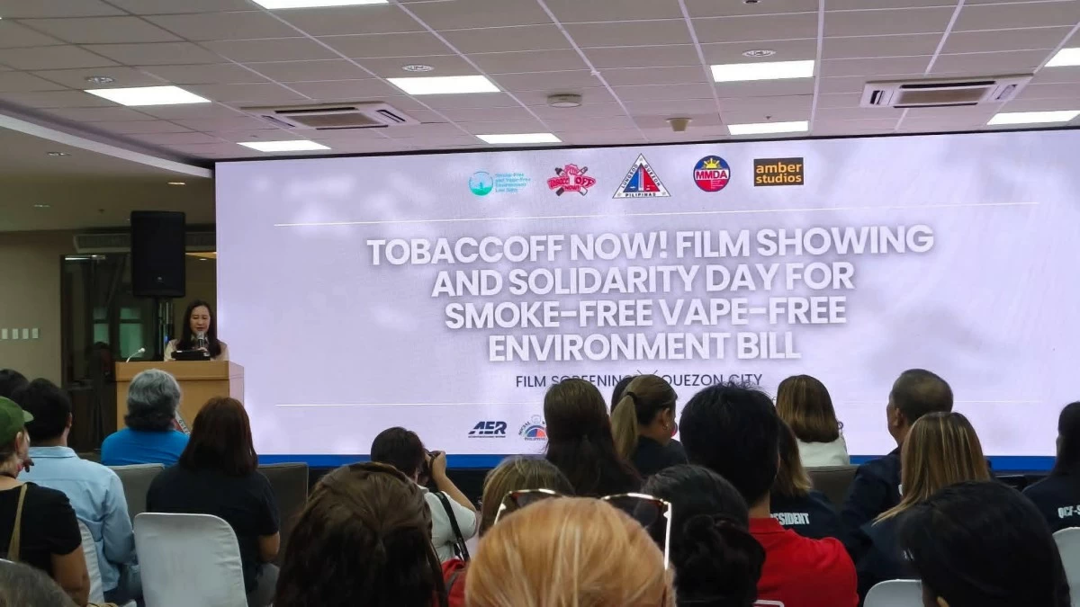 Quezon City Mayor Joy Belmonte joins youth advocates, lawmakers, and civil society groups during the TobaccOFF NOW! Film Showing and Solidarity Day for the proposed Smoke-Free and Vape-Free Environment Bill held at the 15th Floor of the Quezon City Hall Main Building in Quezon City on June 2, 2026, as stakeholders renew calls for stronger national measures against smoking and vaping in public spaces. (Photo courtesy of Dialysis PH Support Group Inc.)