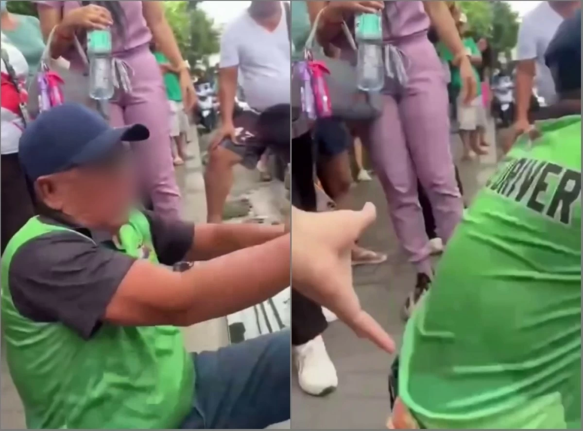 The driver in the viral video in Taguig on June 2 (Screenshots from Tenants Ray Rice's video on Facebook) 