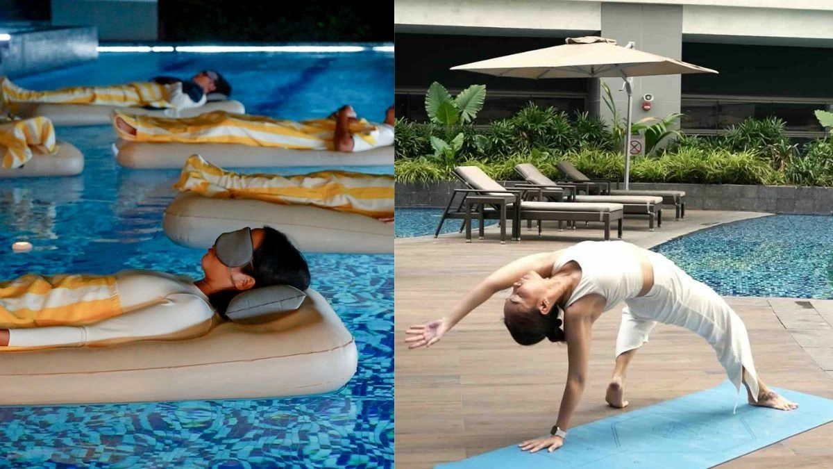 Floating soundbath with Kar in Motion; and The Westin Manila partnered with SAMA Well-being for a 3-day urban wellness retreat called The Joy Within (Photo: The Westin Manila)