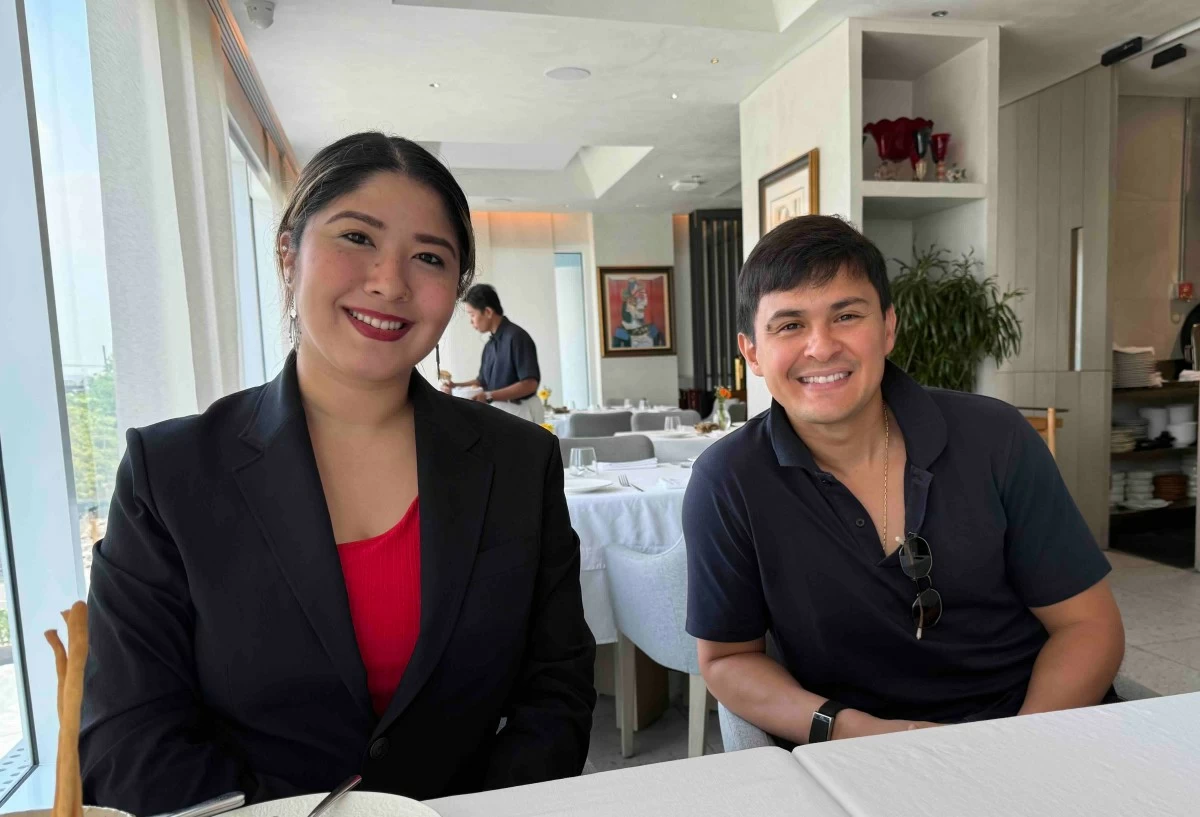 Marketing Head Zahra Martinez with Matteo Guidicelli (Photo: Philip Cu Unjieng)