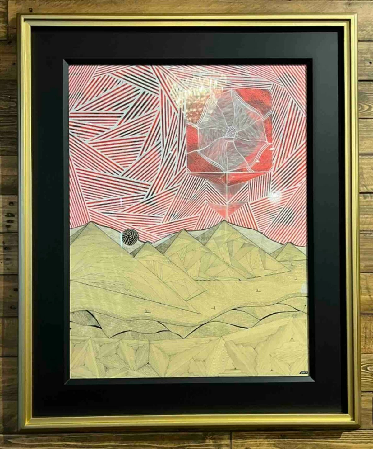 PINWHEEL MEMORIES 'Pinwheel,' one of Aaron Mempin’s notable works, draws inspiration from the windmills of Pililla and childhood memories of playing with pinwheels, translated through his geometric visual language (Photo: Aaron Mempin)