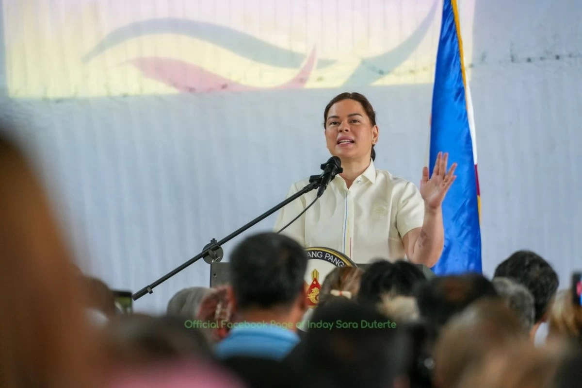 Vice President Sara Duterte leads an aid distribution activity for LGBTQIA  community members and senior citizens in Quezon City's Barangay Gulod, with funds redirected from the OVP's annual Kasarilayaan celebration. (Photo from Inday Sara Duterte / Facebook)