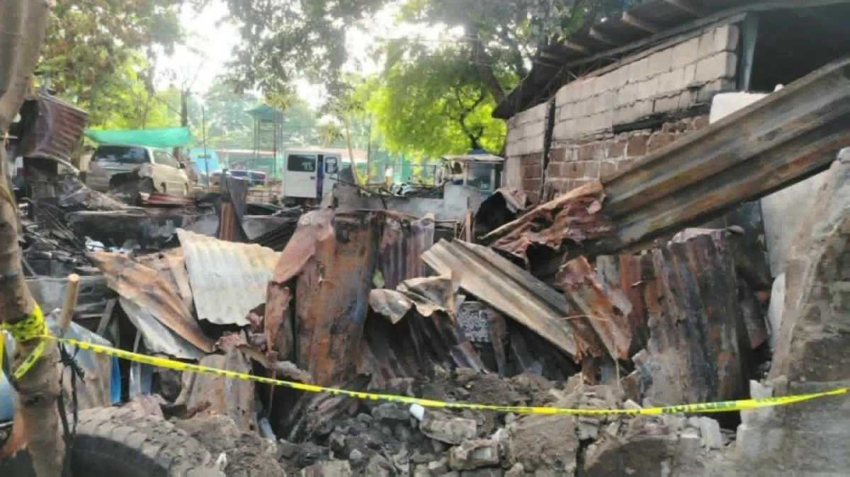 The affected area in Vicar Village, NBP Reservation in Barangay Poblacion, Muntinlupa (Photo from the Muntinlupa SSD) 