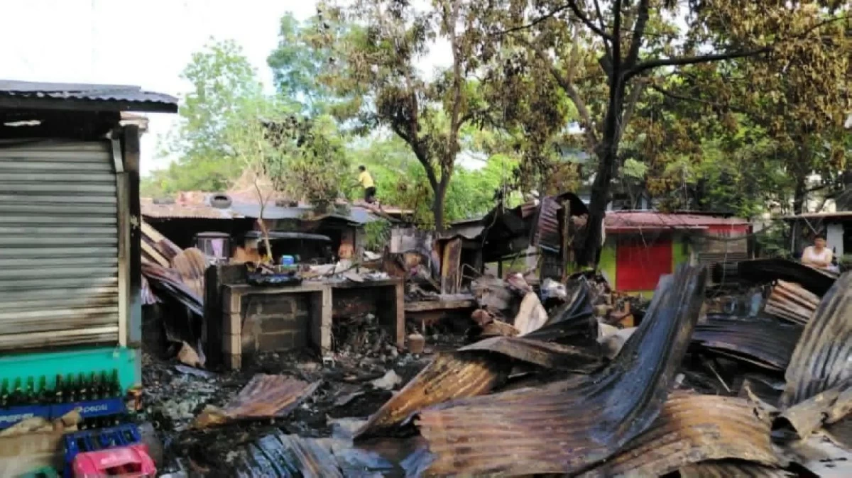 The affected area in Vicar Village, NBP Reservation in Barangay Poblacion, Muntinlupa (Photo from the Muntinlupa SSD) 