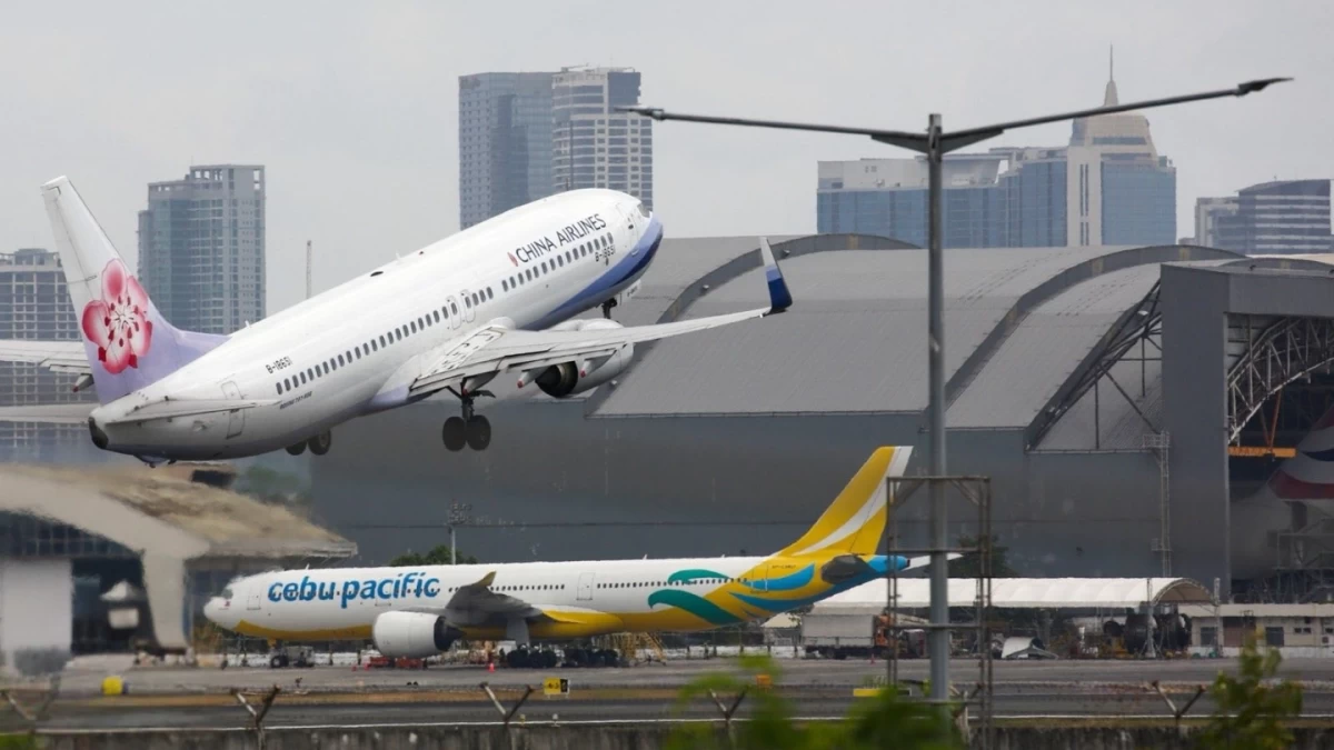 Planes taxi and depart from an air taxi terminal at an airport in Pasay City on Sunday, March 15. To combat rising jet fuel costs and keep air travel accessible, the Department of Transportation (DOTr) has ordered a reduction in passenger service charges and navigation fees at all CAAP-operated airports. (Photo by John Louie Abrina I MB)