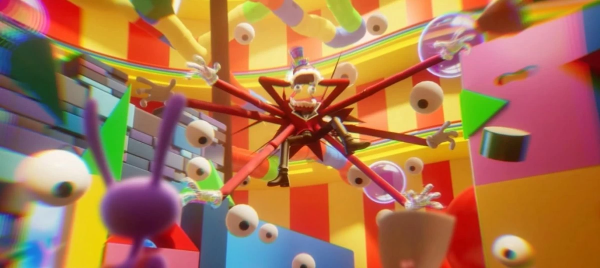 AI OVERLORD Ringmaster Caine is an AI who controls the virtual world Pomni and friends reside in