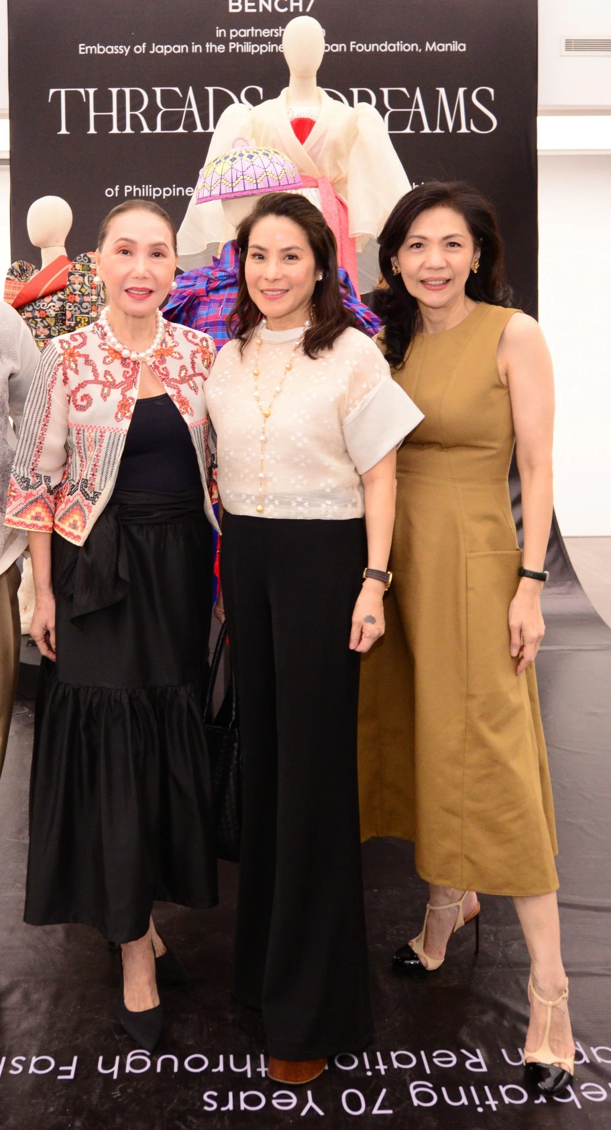 Consul Agnes Huibonhoa, Ana Lorenzana de Ocampo, and Cultural Center of the Philippines president Kaye Tinga
