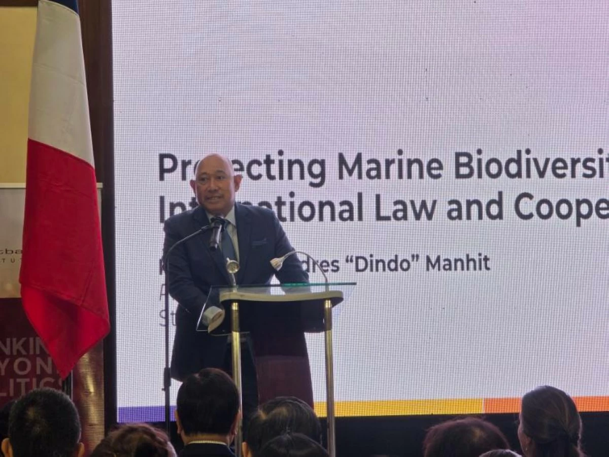 Stratbase Institute President Dindo Manhit says the BBNJ Agreement reinforces the environmental principles established by the 2016 arbitral ruling, stressing the need to translate legal victories into concrete action to protect marine ecosystems in the West Philippine Sea. (Photo from Stratbase)
