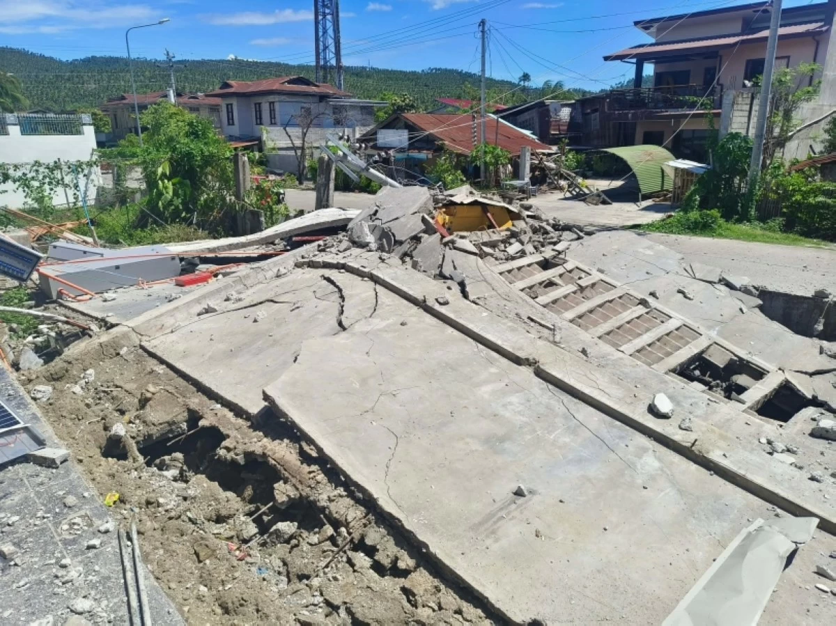 Devastation caused by the 7.8 magnitude earthquake in Glan, Sarangani Province, on June 8. (Photo courtesy of the local government of Glan via Facebook)