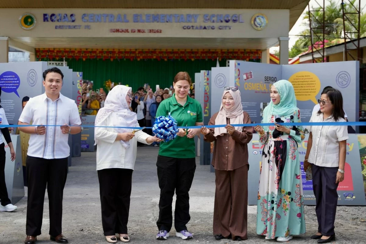 VP Sara Duterte also formally opened the “EXTRA Ordinary: The Vice Presidents of the Philippines” Pop-up Exhibit at Rojas Central Elementary School on June 10, 2026, bringing the public closer to the stories, contributions, and legacies of the country's previous vice presidents. (OVP photo) 
