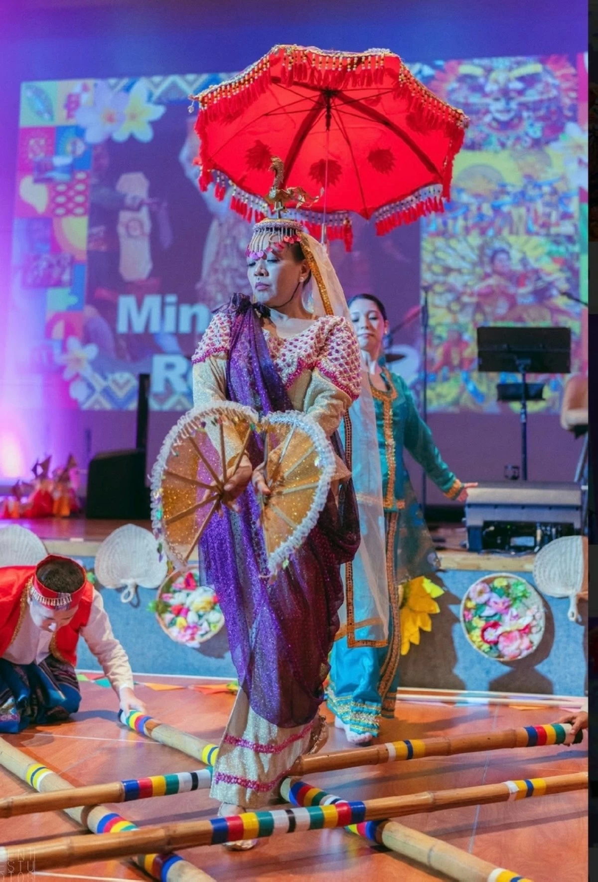 Susan Bernal, the leader and choreographer of Inrayog Philippines, performs at a dinner show at the New Sanno Hotel in Tokyo's Minato Ward in September 2025. (Courtesy of Bernal)