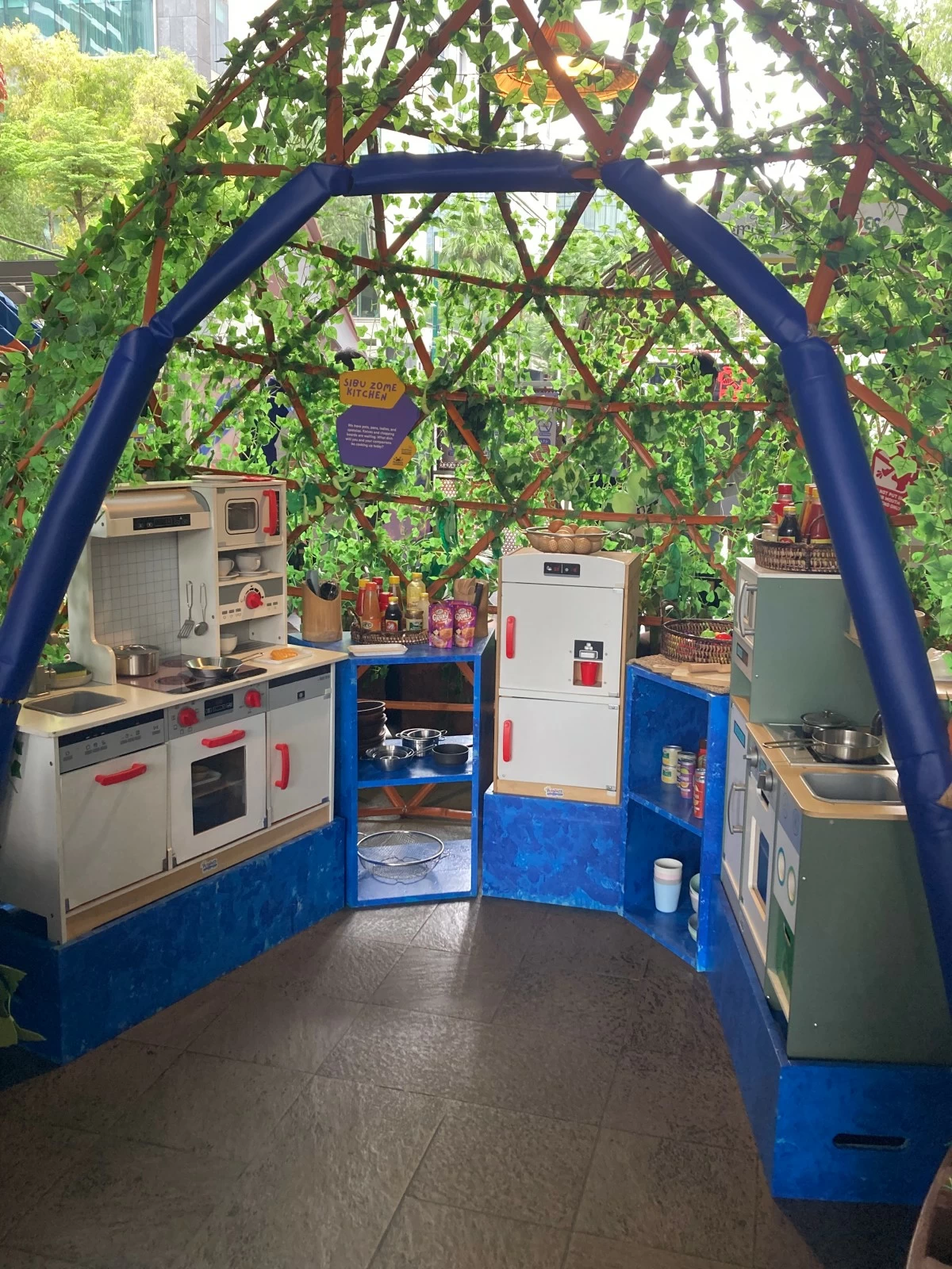 WHAT'S COOKING_ Children can learn about the cooking process and what ingredients make up iconic Filipino dishes from the mini kitchen