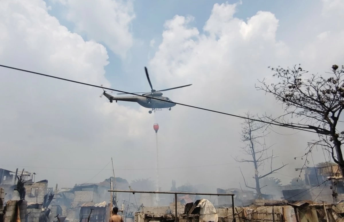 The fire in Barangay Western Bicutan, Taguig, on June 13 (Photo from BFP Taguig) 