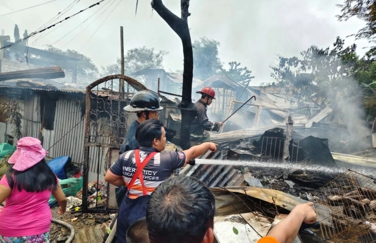 The fire in Barangay Western Bicutan, Taguig, on June 13 (Photo from BFP Taguig) 