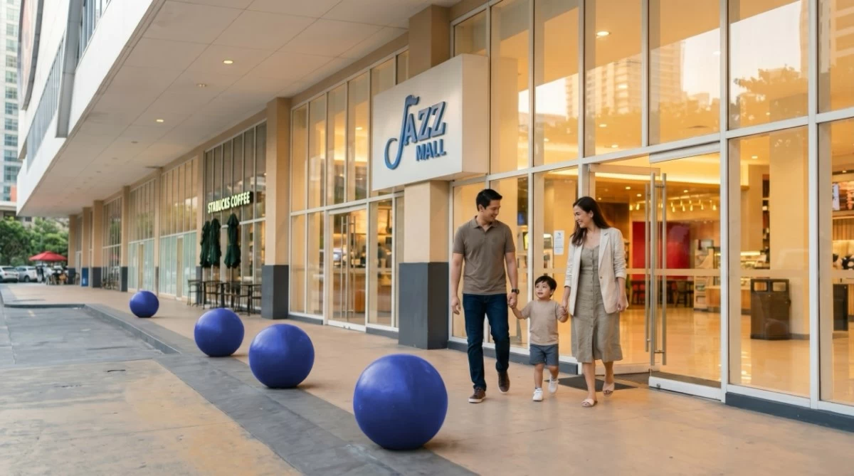 Walkable connection, family at the mall (Photo: SMDC)