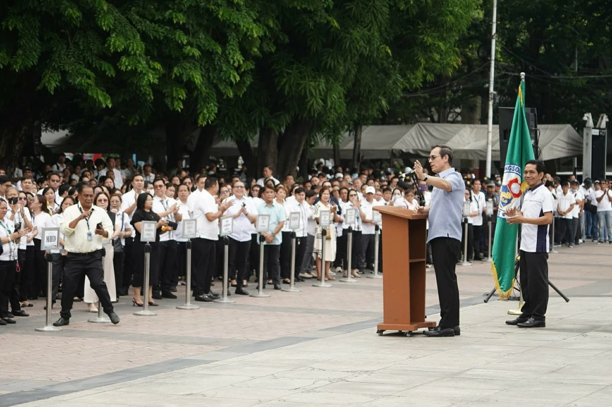 Manila Mayor Francisco “Isko Moreno” Domagoso delivers a speech during a flag-raising ceremony at Kartilya ng Katipunan in Manila. (Photo courtesy of Manila PIO)