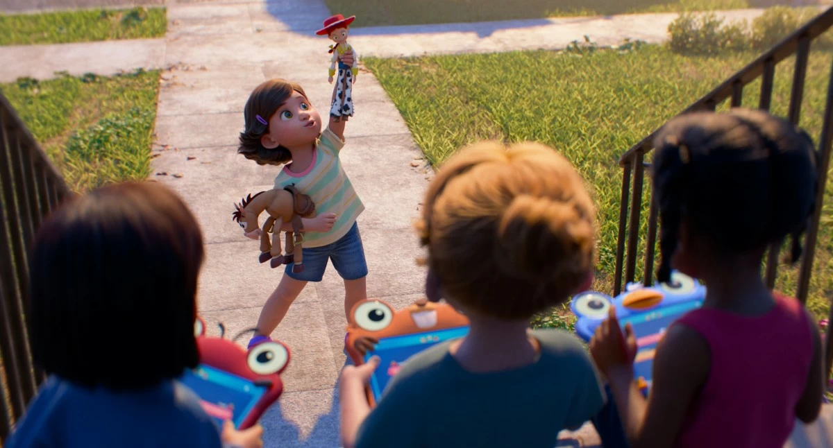 (Center): Bonnie in Disney and Pixar's TOY STORY 5. Photo courtesy of Pixar. © 2026 Disney/Pixar. All Rights Reserved.