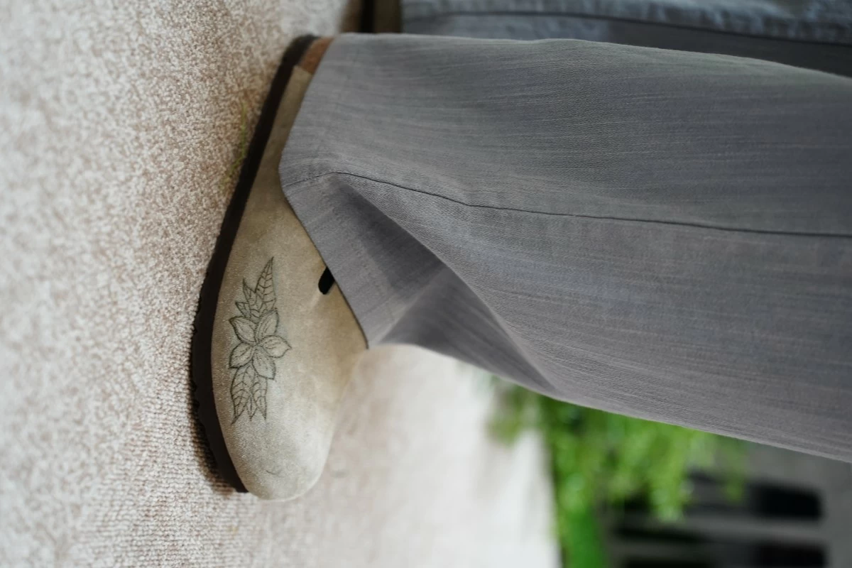 Boston Taupe with custom 50th anniversary tattoo