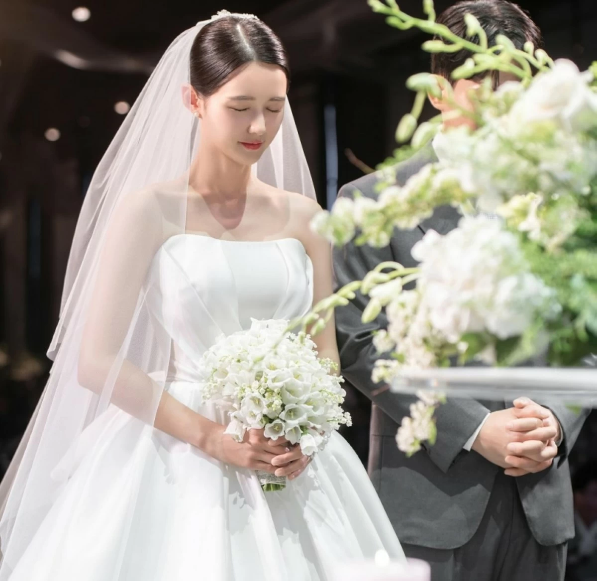 Korean actress Nam Bora during her wedding on May 10, 2025 (Instagram) 