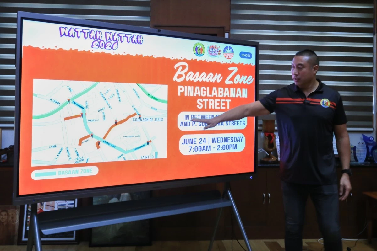 San Juan City Mayor Francis Zamora announce final preparations, security measures, traffic management plans, and major activities for the celebration of Wattah Wattah Festival 2026 during a press conference held in San Juan City on Thursday, June 18. (Photos by Santi San Juan)