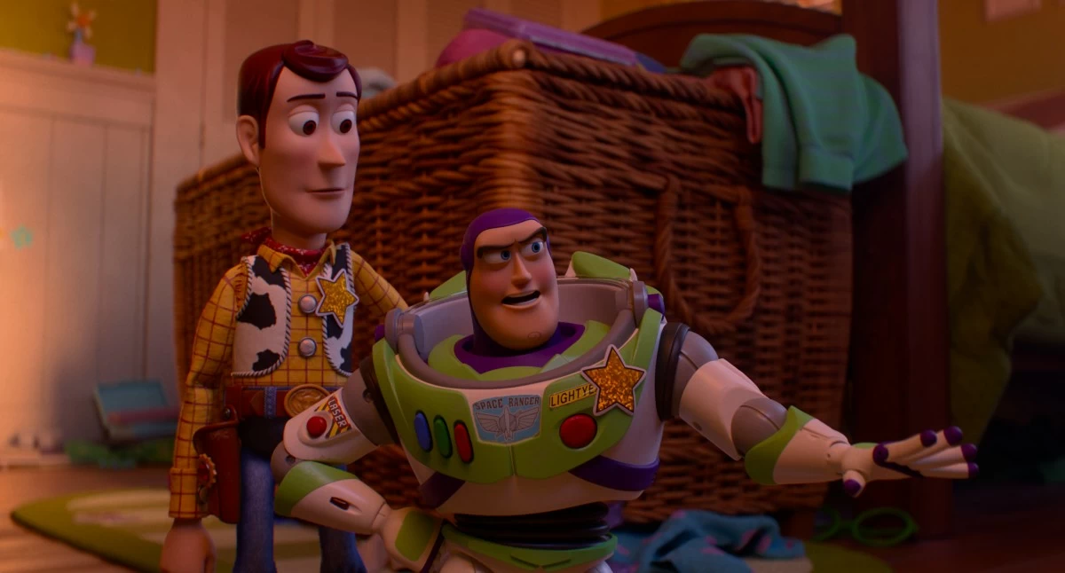 OLD BUDDIES Tom Hanks and Tim Allen reprise their roles as Woody and Buzz.
