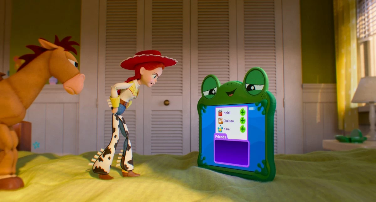 RISE OF TECH Lilypad, voiced by Greta Lee, acts as the latest threat to the toys as kids start preferring smart devices over toys.