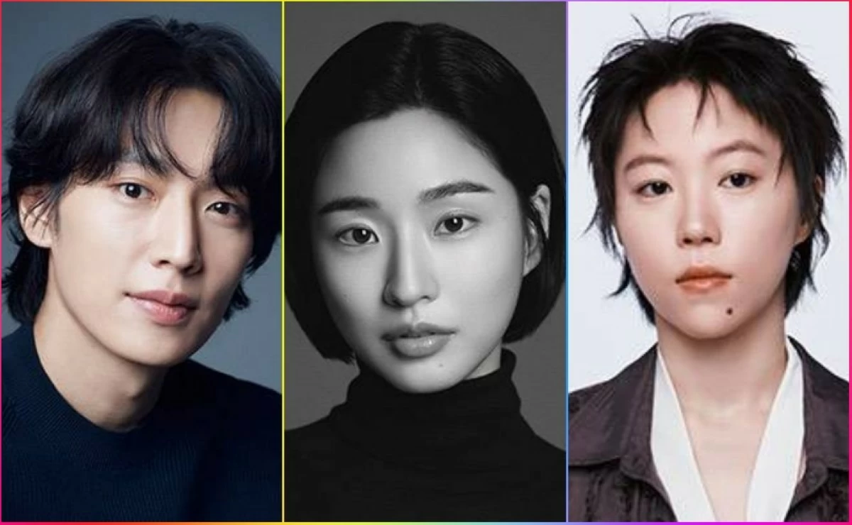 Best newcomer winners Lee Ki-Taek, Bang Hyo-Rin and Leah Dou (Global OTT Awards) 