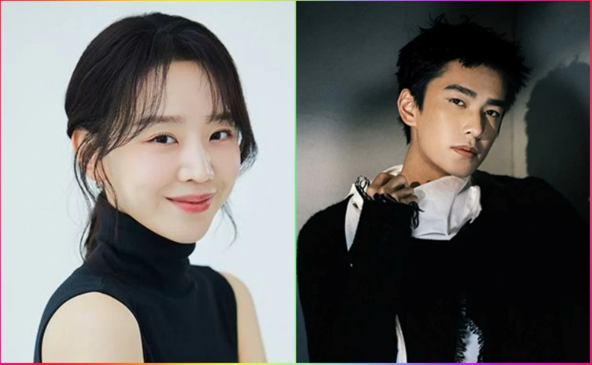 Best lead actors Tseng Jing-Hua (right) and Shin Hae-sun (Global OTT Awards) 