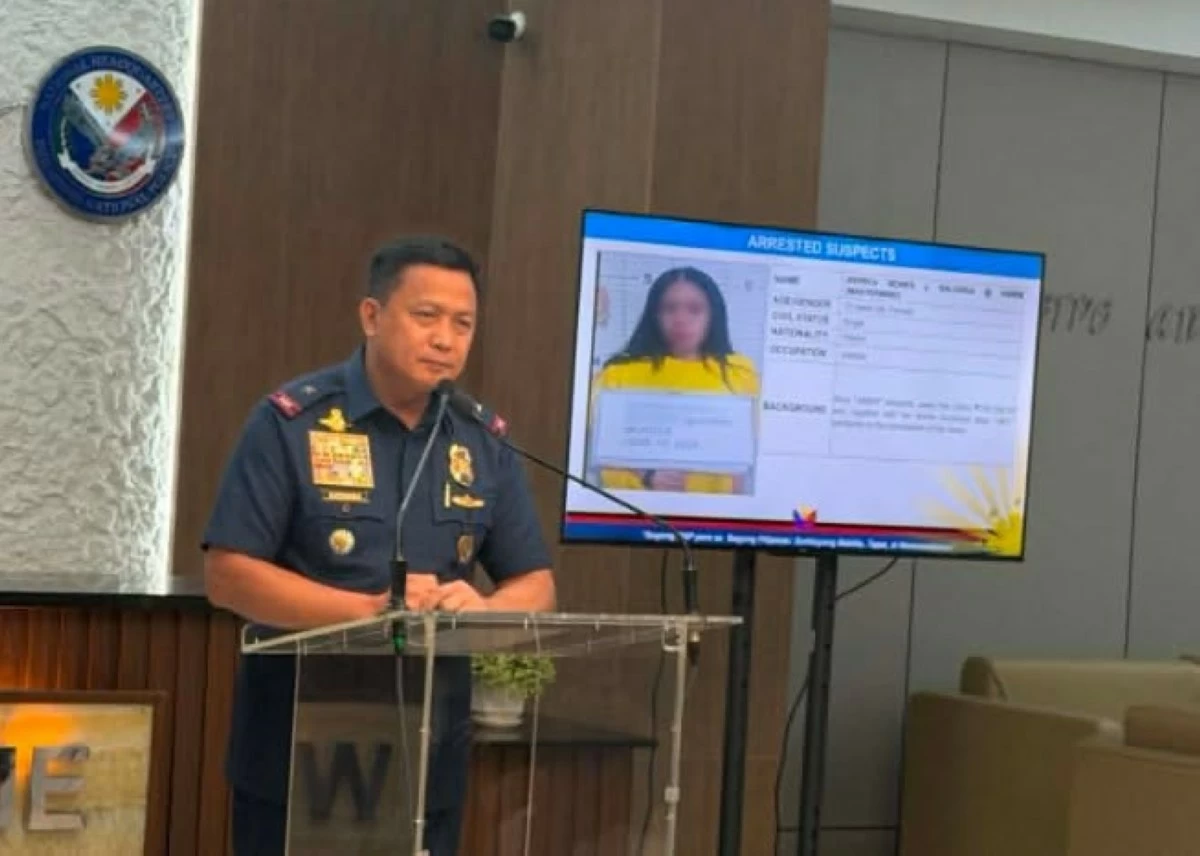 POLICE announce the arrest of two suspects in the murder of a Korean businessman in Nueva Ecija. (PRO-3 FB)